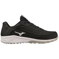 美津浓(Mizuno)棒球运动男款专业高密度多向抓地力防变形低帮钉鞋 01_BLACK 44