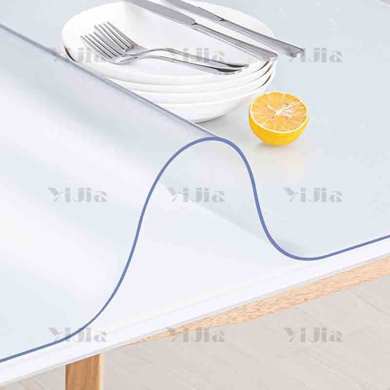 翌嘉YJ40618241 磨砂桌布pvc餐桌垫茶几垫防水防油软玻璃 90*140高清大图