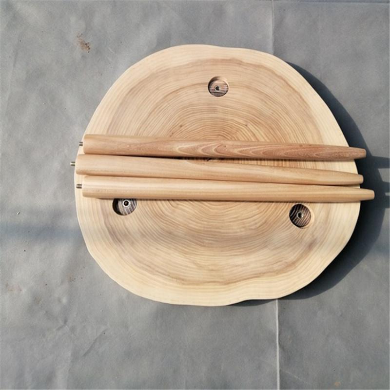 森美人原木小茶几沙发边几床头几休闲几原生态自然角几榆木横切面咖啡几 高40厘米桌面直径约60厘米