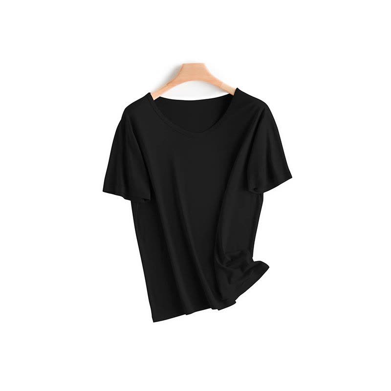 樵JIAO女冰丝凉感t恤夏季薄款短袖圆领宽松舒适上衣018-WJ-9620图片