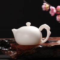 百鸿(Baihong)精品纯白色羊脂玉高温素烧陶瓷西施壶泡茶壶德化白瓷茶壶 四大美人茶壶-美女西施