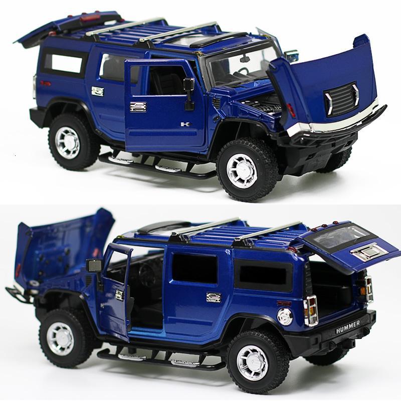 美致124悍马h2越野车合金汽车模型仿真金属儿童玩具车男孩124悍马h2