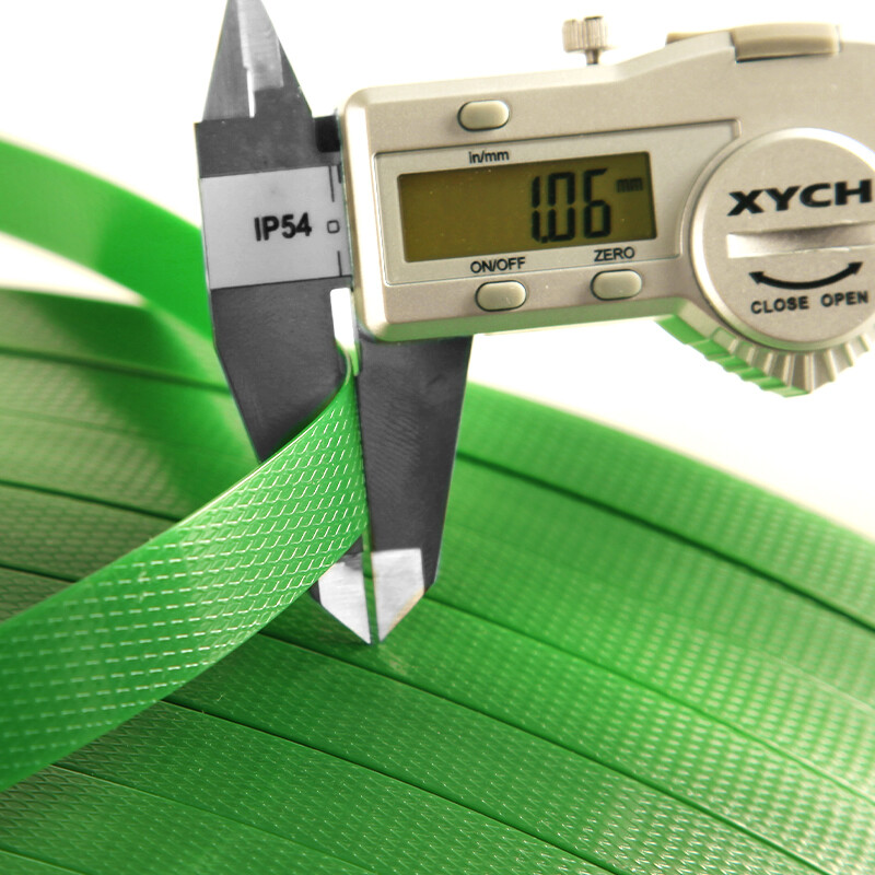 新越昌晖PET塑钢打包带 1608手动包装带 塑料带货物捆扎带绿色20kg 不含纸芯长约1400米E11204-5高清大图