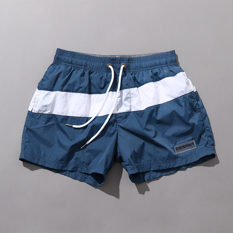 运动风沙滩裤男款休闲短裤宽松白色个性条纹三分裤时尚速干游泳裤视频