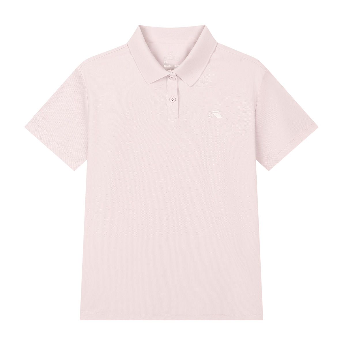 361°运动t恤女夏季时尚休闲polo衫女子健身翻领透气短袖潮662124110V L 千禧粉