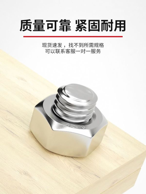 固万基防松自锁螺母M8 304不锈钢高清大图
