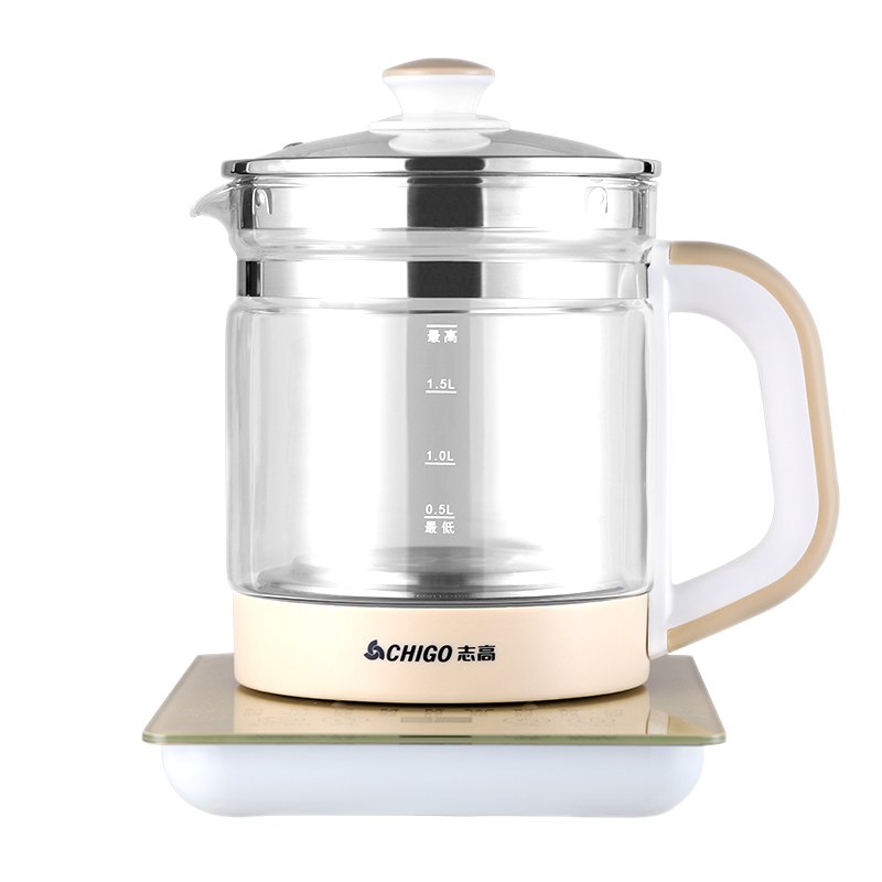 志高（CHIGO）养生壶1.8L ZY-YS707多功能电热水壶高硼硅玻璃壶触屏式煎药壶花茶器煲茶壶烧水壶