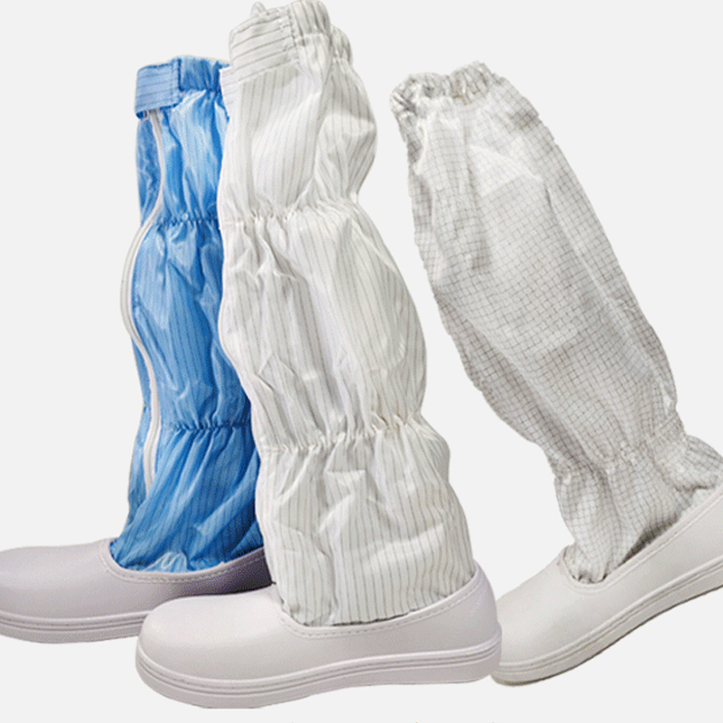 好亚通hoyato洁净鞋长筒鞋无尘高筒鞋spu底工作劳保鞋a2112蓝色网格35