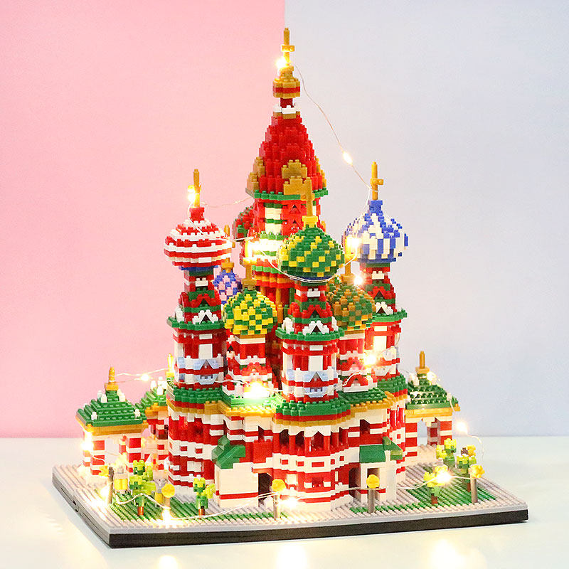 超大泰姬陵微颗粒建筑积木高难度立体拼图成年拼装玩具大人城堡 大