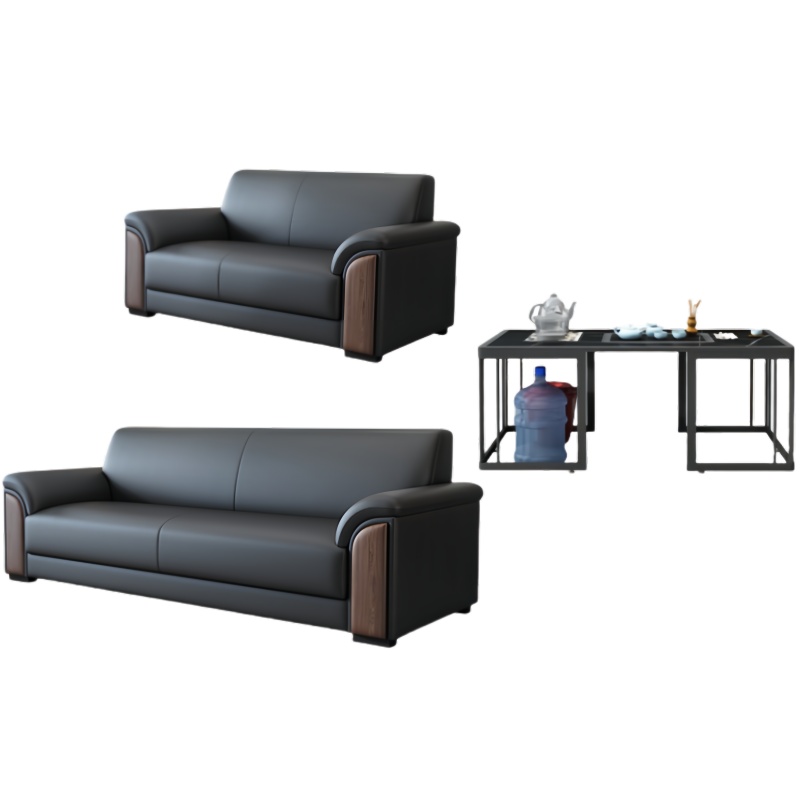 悦兴诚皮质沙发192*78*81cm(2+3+功夫茶几)套高清大图
