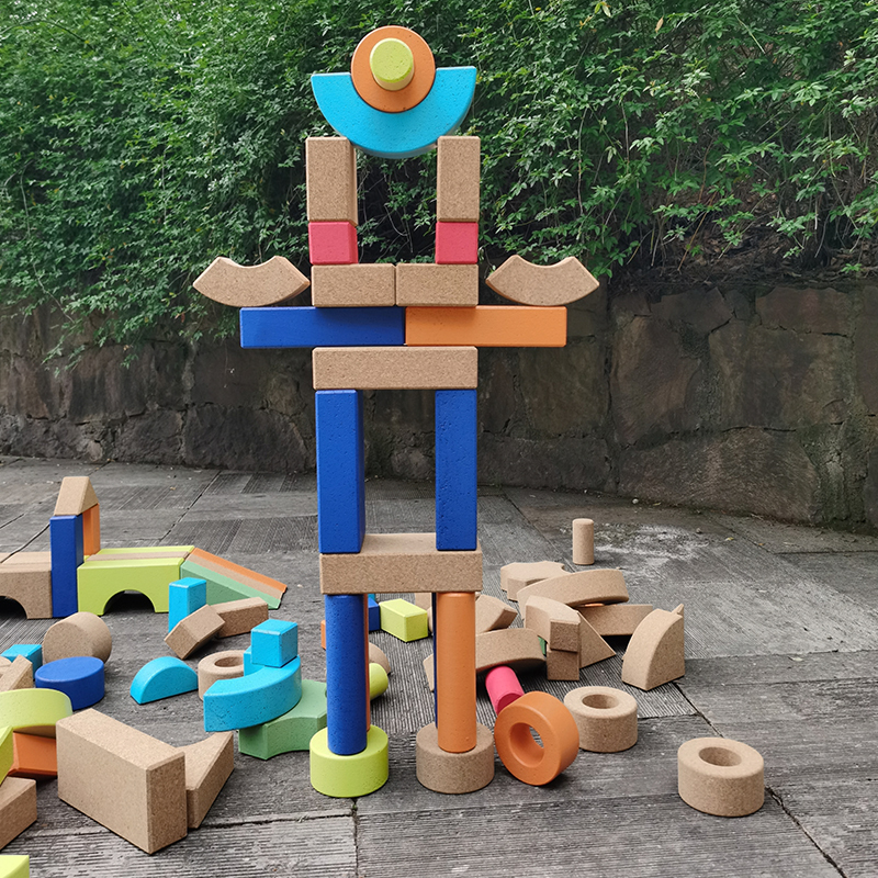幼儿园积木软木益智大中型建构区室内户外拼搭积木防撞环保宝宝积木大型构建彩色积木儿童玩具