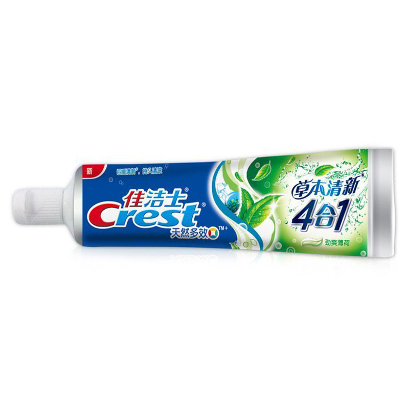 佳洁士(Crest)天然多效草本清新四合一牙膏180g 勤刷牙 增强牙齿抵抗力