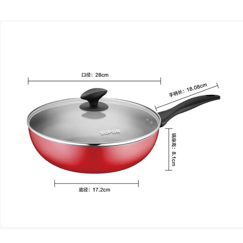 苏泊尔(SUPOR)炒炫彩易洁不粘煎炒锅VJ28RP03 28cm高清大图