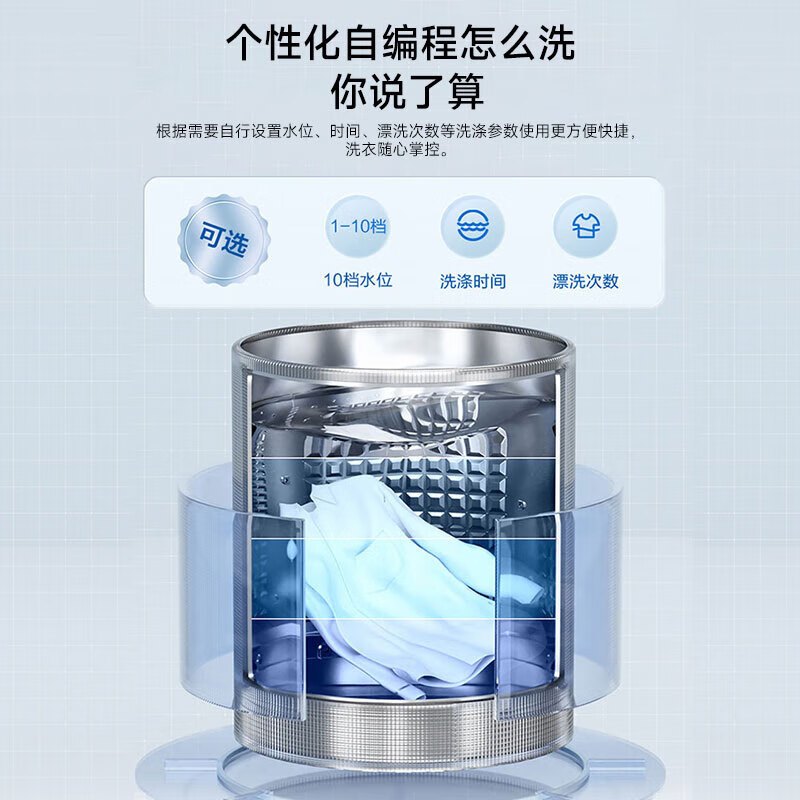 Haier/海尔10KG洗衣机全自动波轮家用节能智能预约筒自洁洗脱一体抗菌除螨自编程Z608