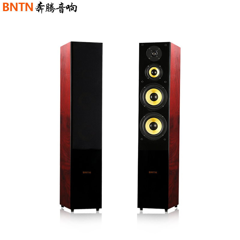 奔腾(BNTN)前置音响 家庭影院主音箱 2.0声道HiFi/木质/高保真落地箱 需搭配功放 送音箱线10米 加州2号