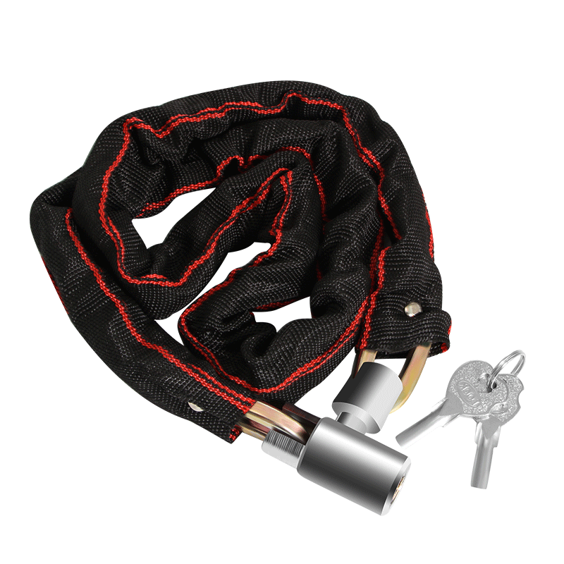 自行车锁防盗链条锁便携式山地单车锁电动电瓶摩托车防撬铁链子锁加重