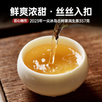 宫明茶叶 2023年头春一尖冰岛古树春茶 普洱茶生茶黑茶云南生普茶饼357g