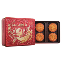 美心（Meixin）双黄莲蓉 港式中秋月饼740g 4枚装
