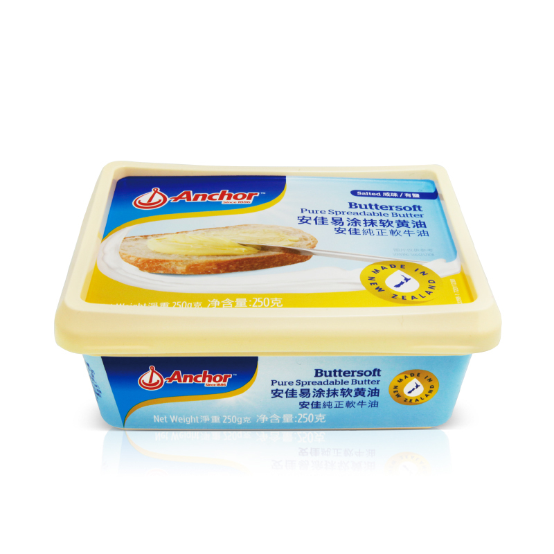 安佳易涂抹软黄油250g