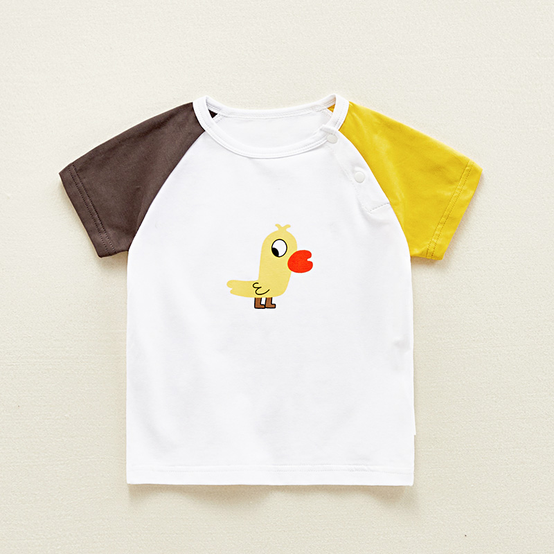 优简2020夏季新款婴儿短袖新生儿男女童衣服纯棉圆领夏装儿童家居服