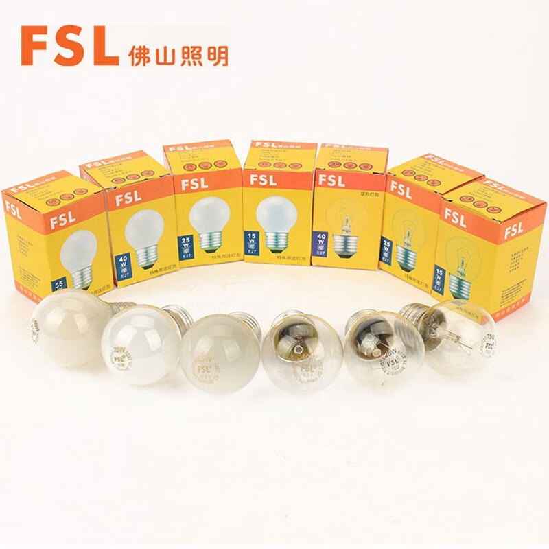 FSL佛山照明 特殊用途灯泡e27球泡螺口磨砂灯泡 40W黄光