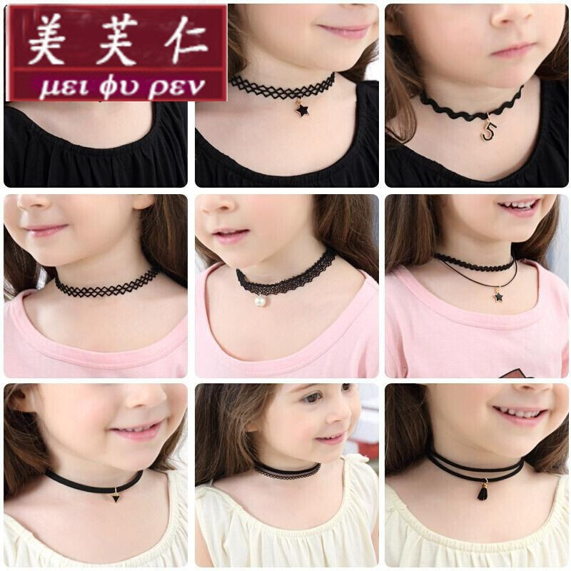 美芙仁儿童锁骨链套装女童项链饰品女孩百搭颈链首饰宝宝脖颈链小孩