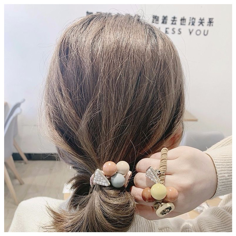 皮套头绳女网红皮筋ins超仙扎头森女系韩版发饰成年简约气质优雅|粉色绳子