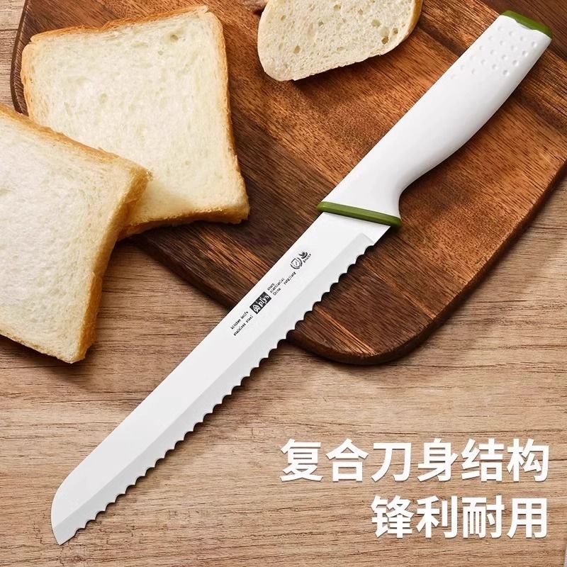 面包刀不掉屑吐司刀切蛋糕三明治贝果专用家用厨房切片锯齿刀8138高清大图