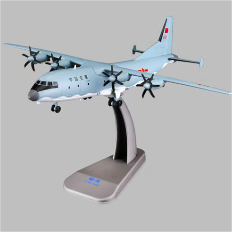 真兄弟运-9飞机模型仿真合金运9运输机军事摆件1:100