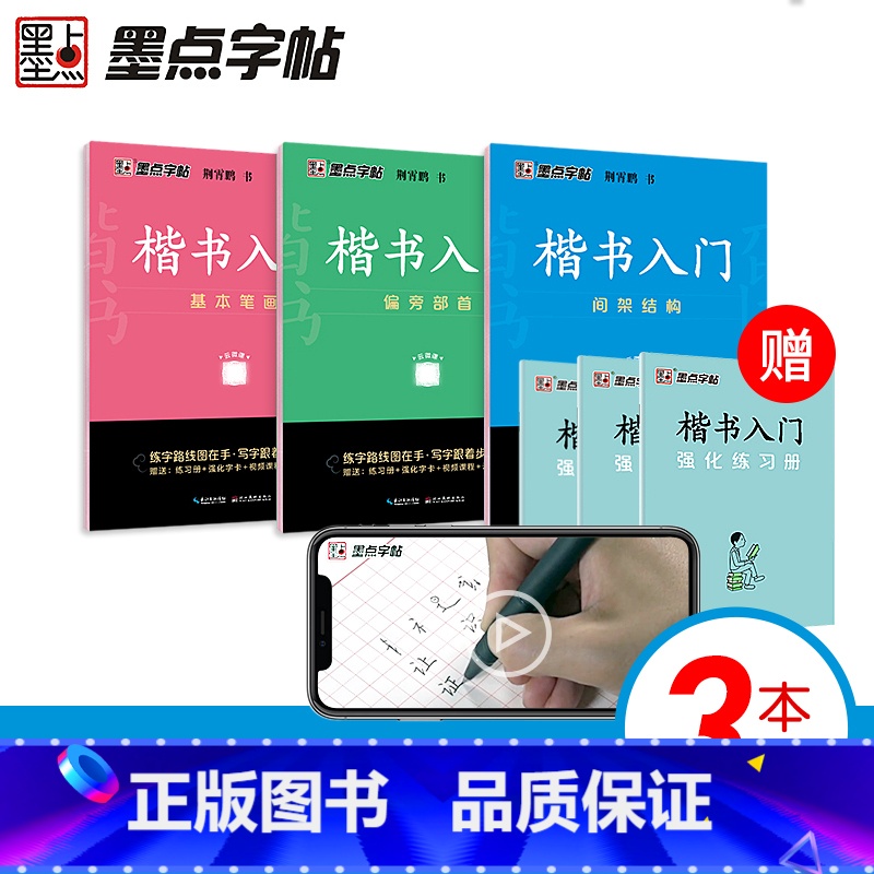 【全3册】楷书入门训练 【正版】荆霄鹏楷书行楷字帖通用规范汉字7000字常用字楷体字帖初学者硬笔书法教程初中生高中生成人