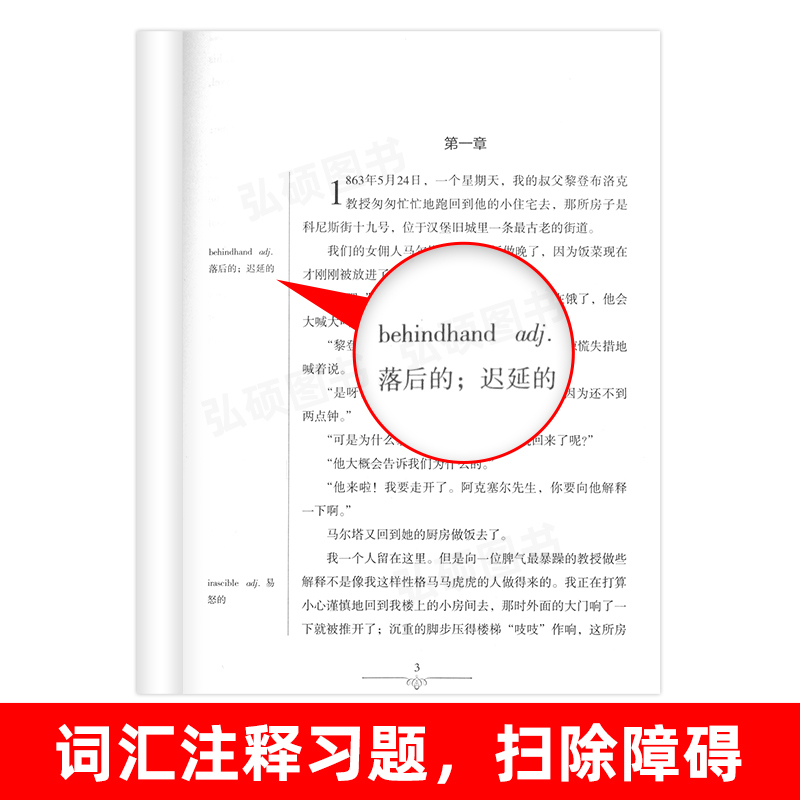 [正版]地心游记 中英文版英汉对照经典世界名著外国文学长篇小说英文版原版英语读物初中高中生课外阅读书籍小学生三四五六年高清大图