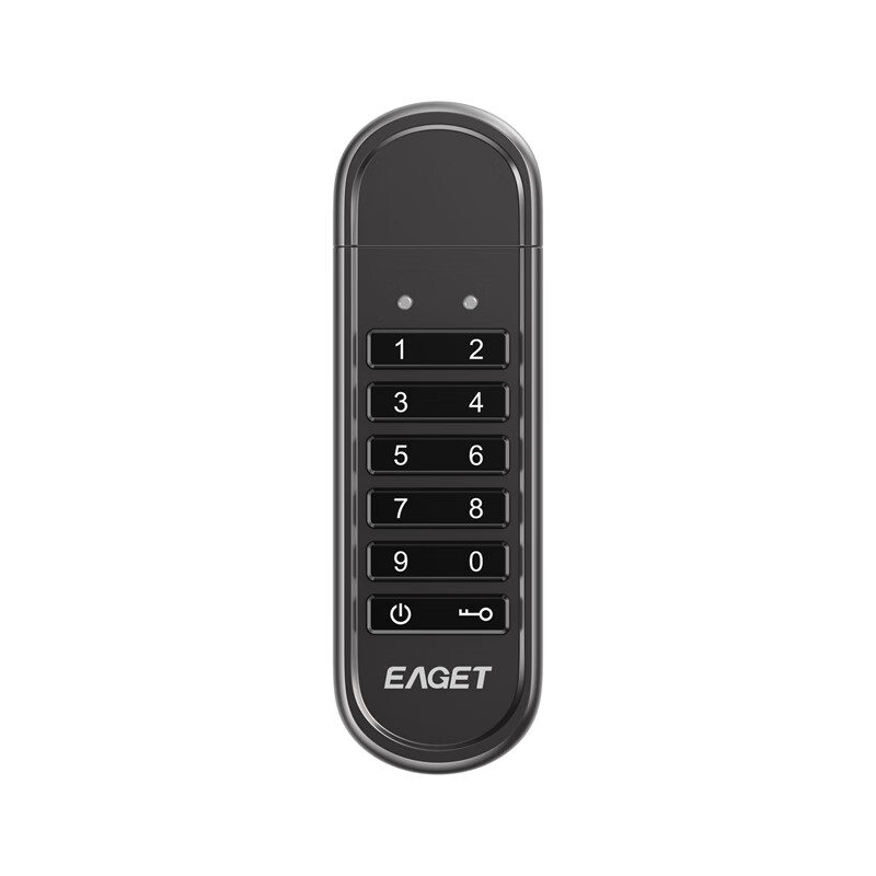 忆捷(EAGET)按键加密U盘 USB3.1Gen1接口SM4加密保护数据读速180MB/S KU20-128G
