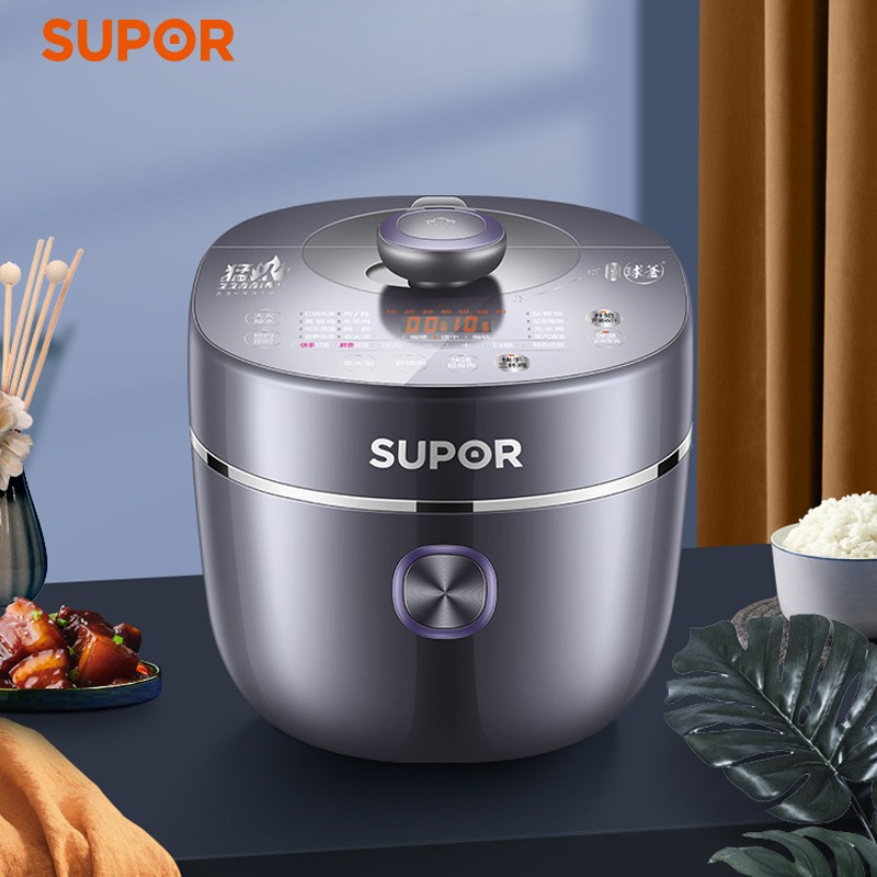 苏泊尔(SUPOR)SY-50HC32Q电压力锅 5L 加厚搪瓷内胆 一锅双球釜 2200瓦猛火IH快速高清大图