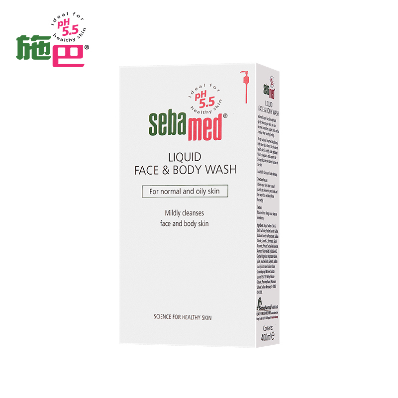 施巴(Sebamed) 母婴孕产妇洁肤沐浴露400ml 孕妇成人肌肤卸妆沐浴液德国进口弱酸性配方