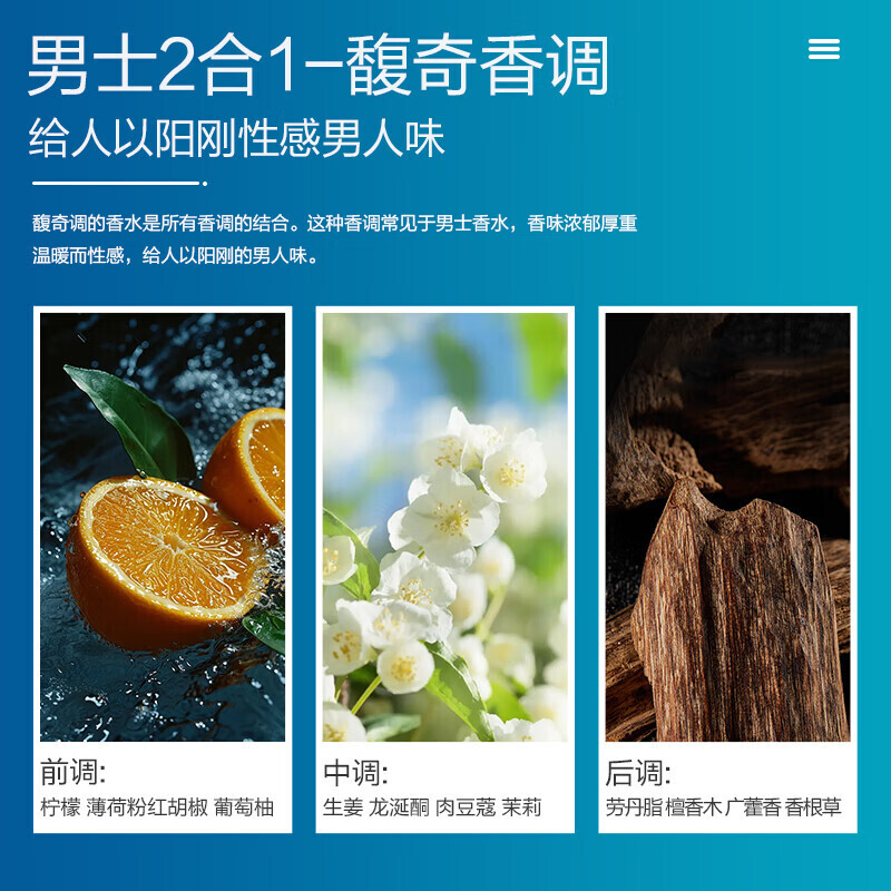 锐步男士二合一沐浴露-运动舒缓450ml高清大图
