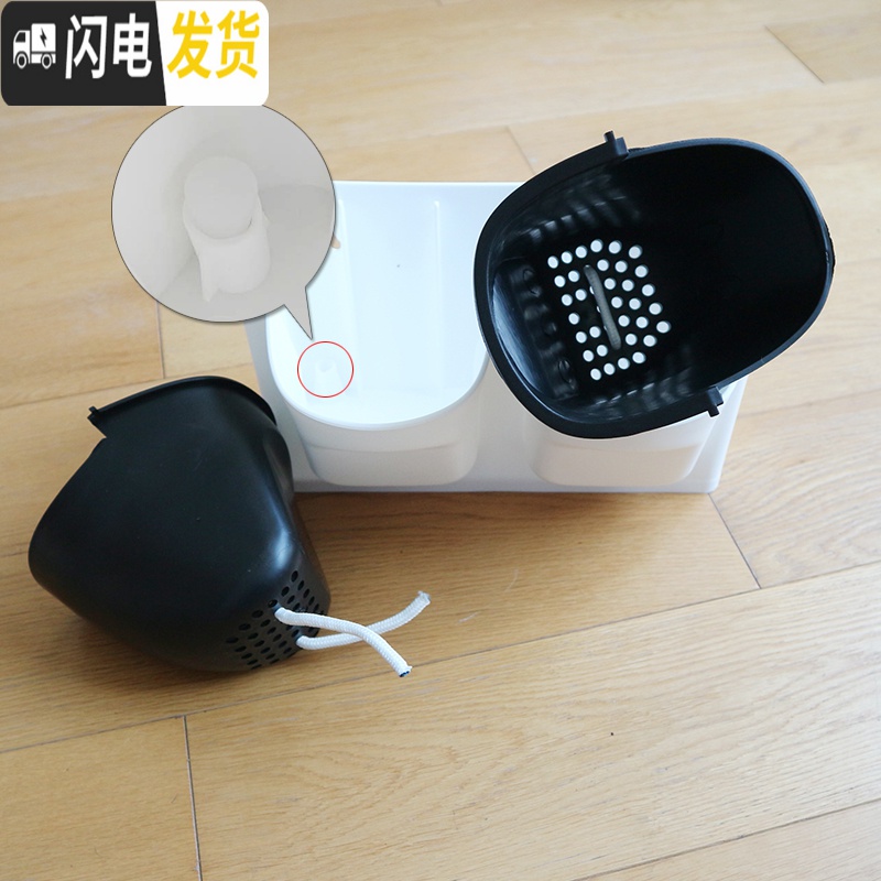 三维工匠懒人吸水盆壁挂挂墙挂壁墙上多肉绿萝吊兰水培盆栽塑料花盆 绿盆1个+无痕粘钉2个 中等花盆容器高清大图