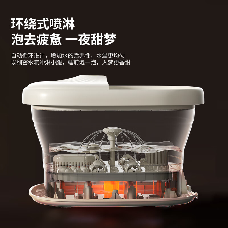 HYUNDAI(韩国现代)热敷按摩智能足浴按摩器 KY-2401A高清大图