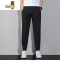 YANXU三杠条纹运动裤子男ins潮牌直筒宽松坠感阔腿裤痞帅束脚大码卫裤