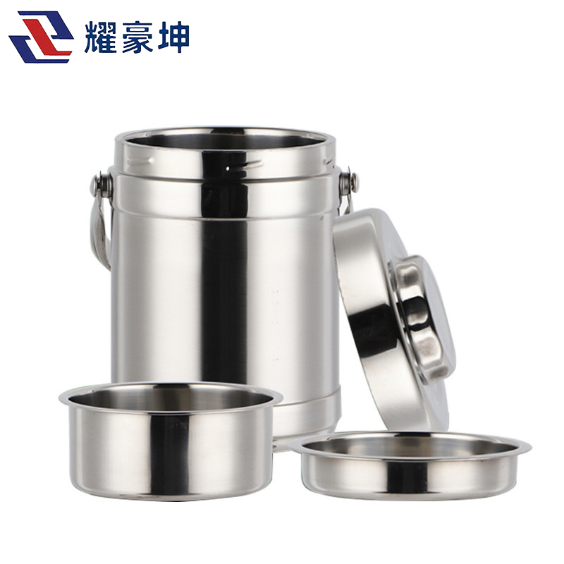 耀豪坤 不锈钢加厚真空保温饭盒三层提锅YCL3-2L/个高清大图