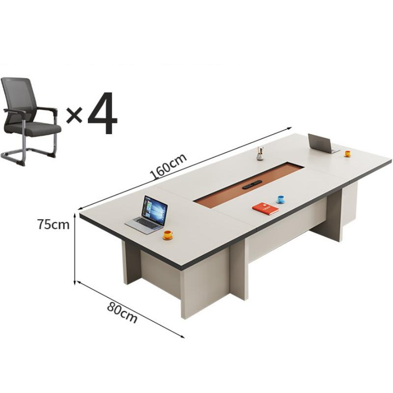 怡卓欧会议桌1.6*0.8米+4椅组高清大图