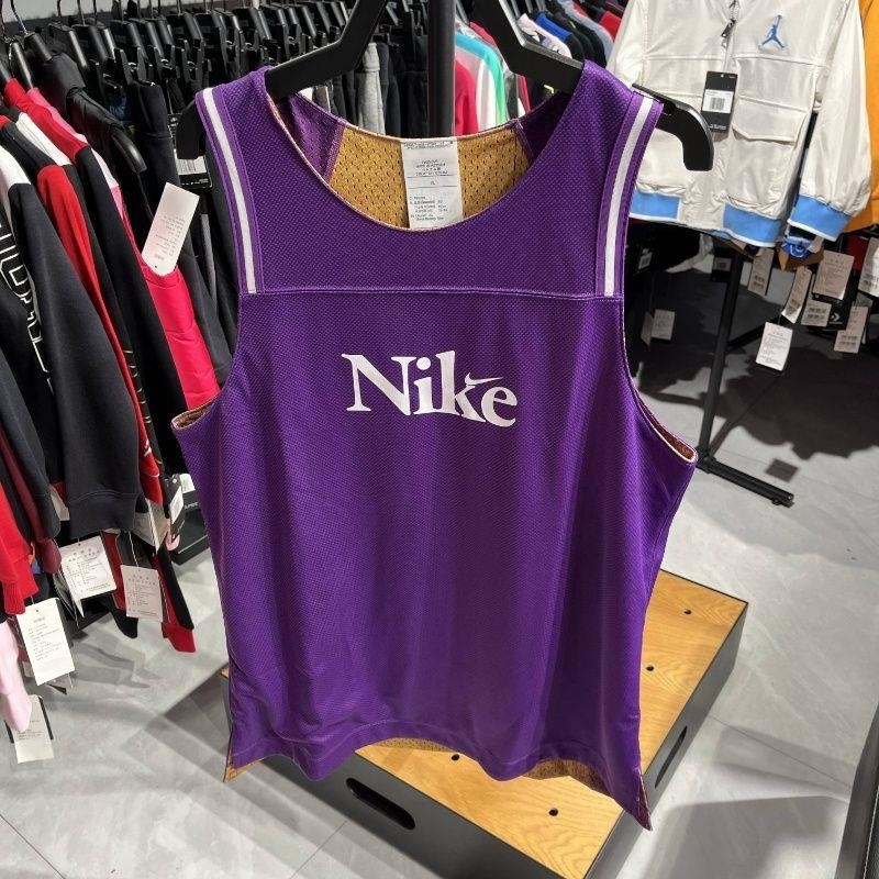 NIKE耐克背心运动休闲速干透气双面穿大童篮球上衣FD4010-599 D