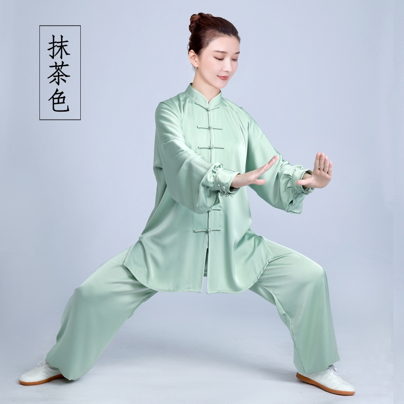 古达太极服女武术表演太极拳练功服男春秋夏服装视频