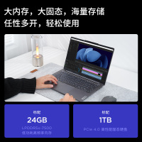 联想(Lenovo)小新Pro14锐龙版14英寸轻薄笔记本电脑(R7-8745H 24G 1T 2.8K 120Hz OLED)鸽子灰