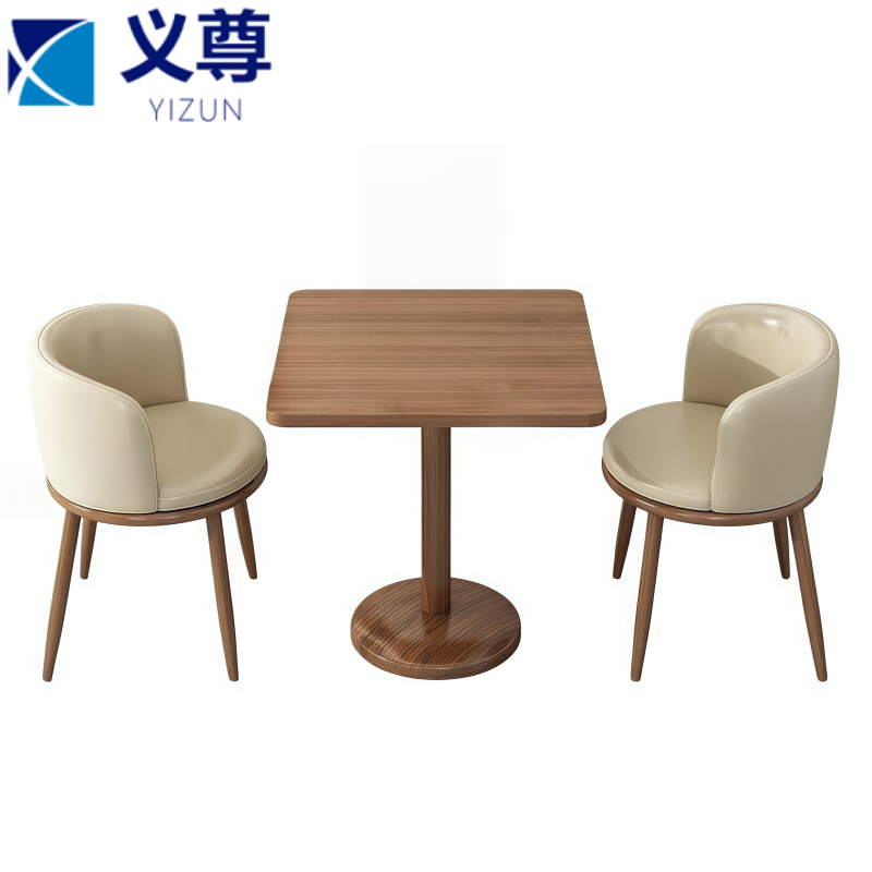 义尊 接待桌椅 方桌 套高清大图