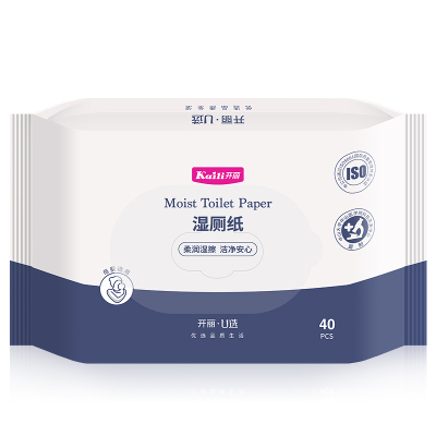 开丽湿厕纸 1包40片 可冲入马桶无纺布湿纸巾 孕产妇亲肤棉柔孕期产后 安全温和 母子用孕产包用品