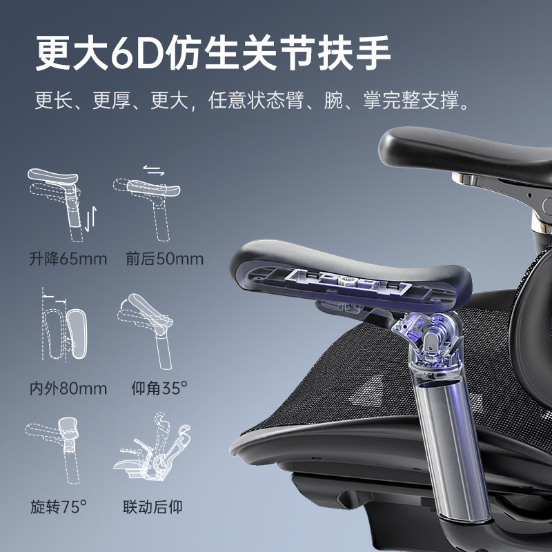 西昊(SIHOO) 工学座椅C300-Lite-V2-R101-JT 黑色高清大图