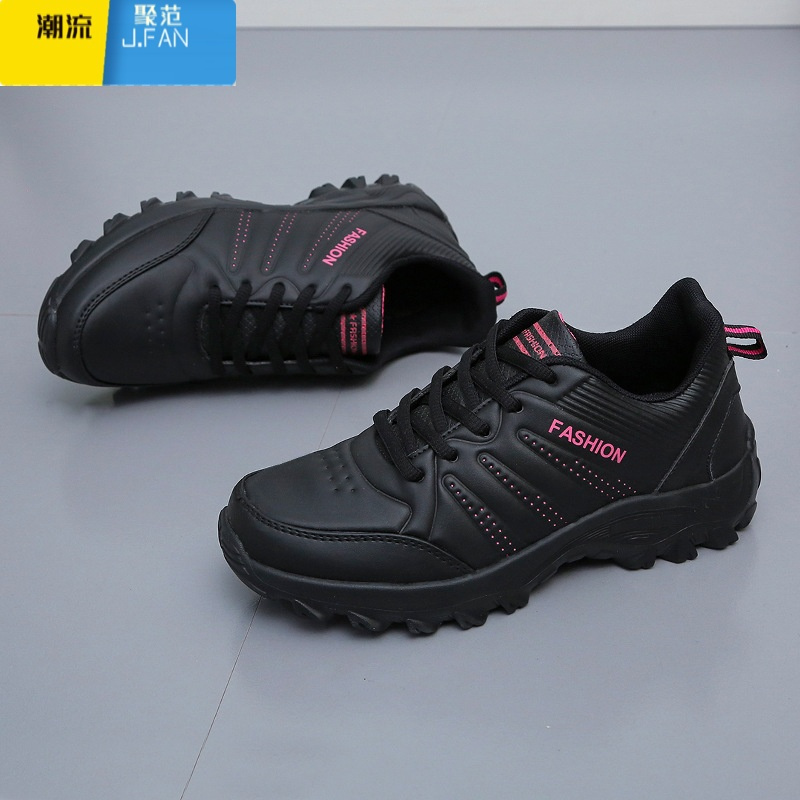 聚范厨房防水防滑鞋女软底工作鞋黑女鞋加棉运动鞋新款跑步鞋舞鞋