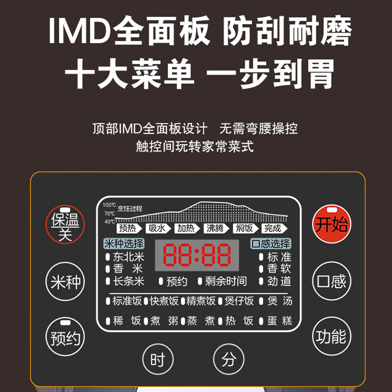 荣事达(Royalstar)RFB-IH429T电饭煲 4L(计价单位:台)黑色高清大图