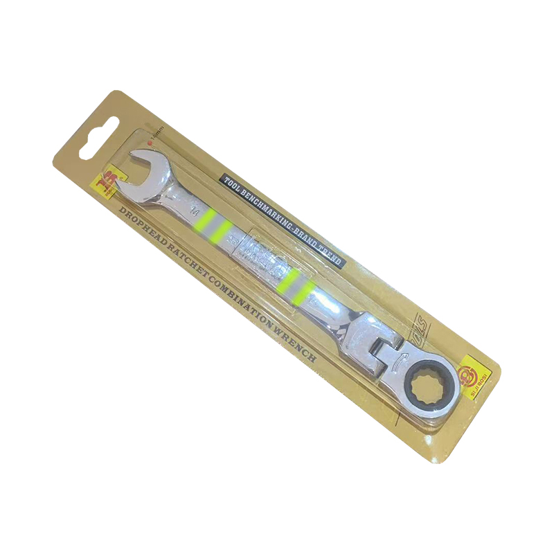 波斯(BOSI) 荧光系列活动头棘轮两用扳手 14mm 把高清大图