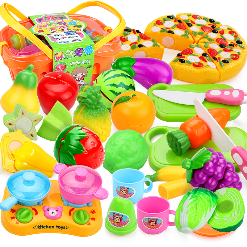 儿童过家家做饭厨房切水果切蔬菜切乐玩具男孩女孩玩具套装可切水果13